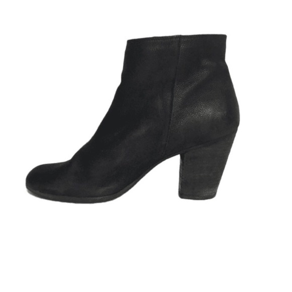 bp Genuine Leather Heels Side Zip Ankle Boots 10 M - Picture 4 of 6